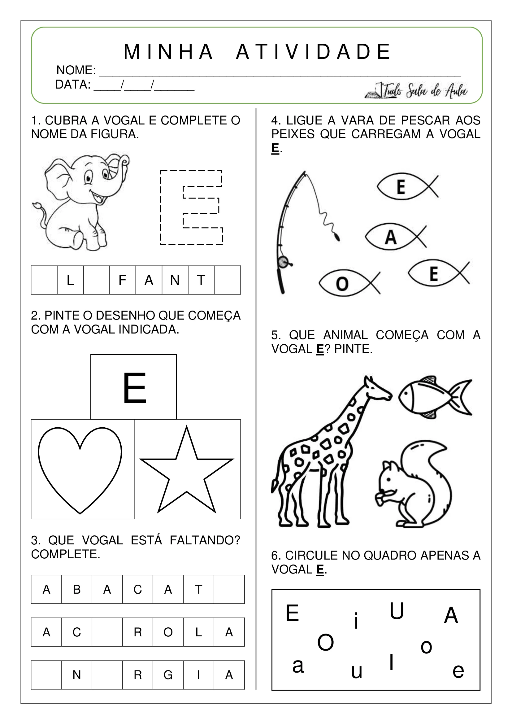 VOGAL E TUDO SALA DE AULA