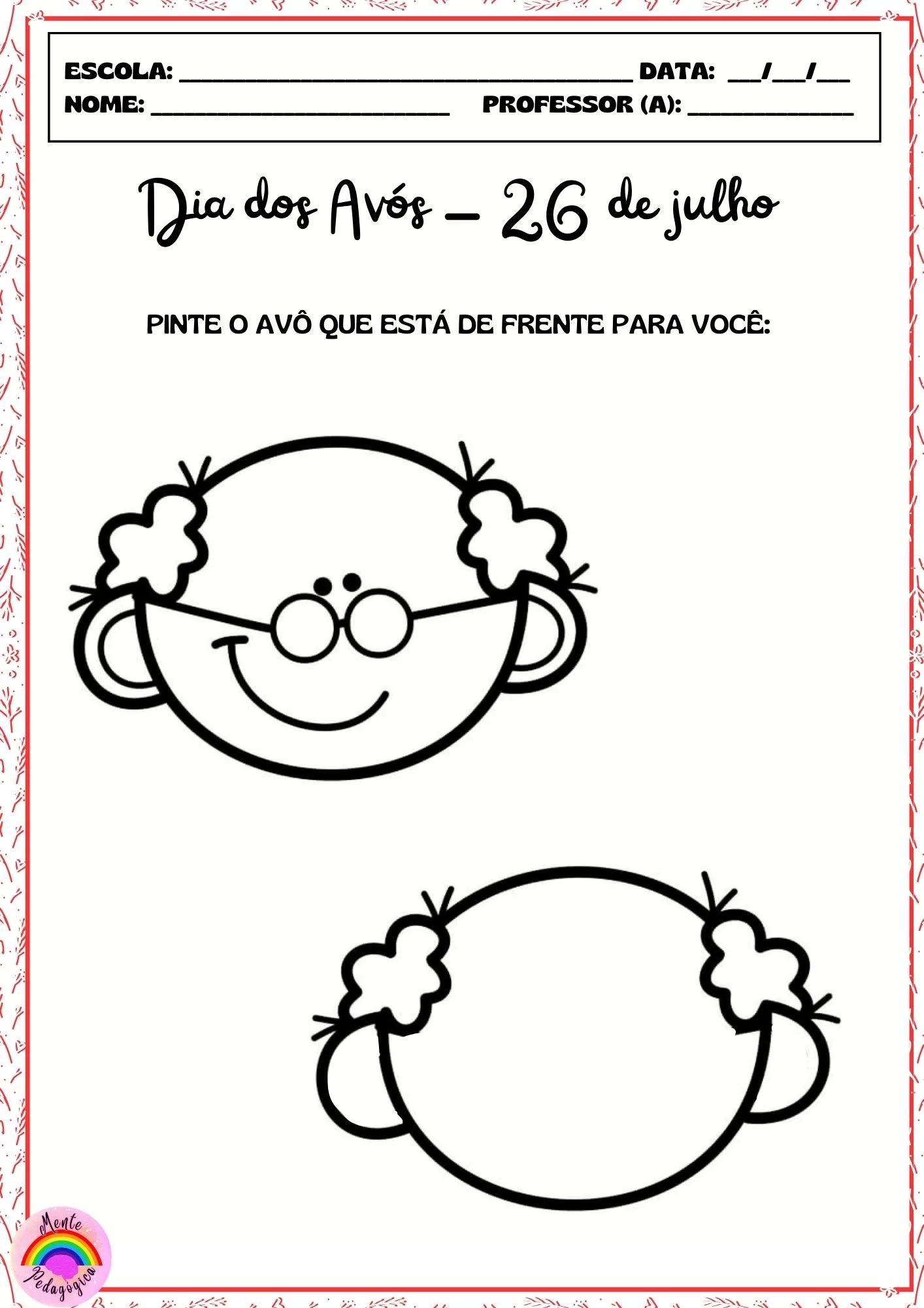 Atividades Dia dos Avós para Imprimir