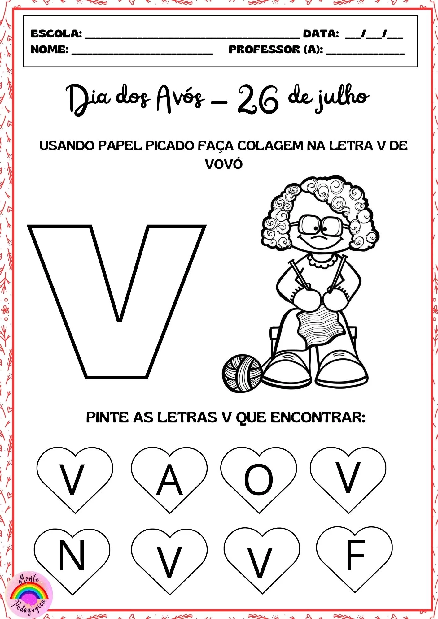 Atividades Dia dos Avós para Imprimir