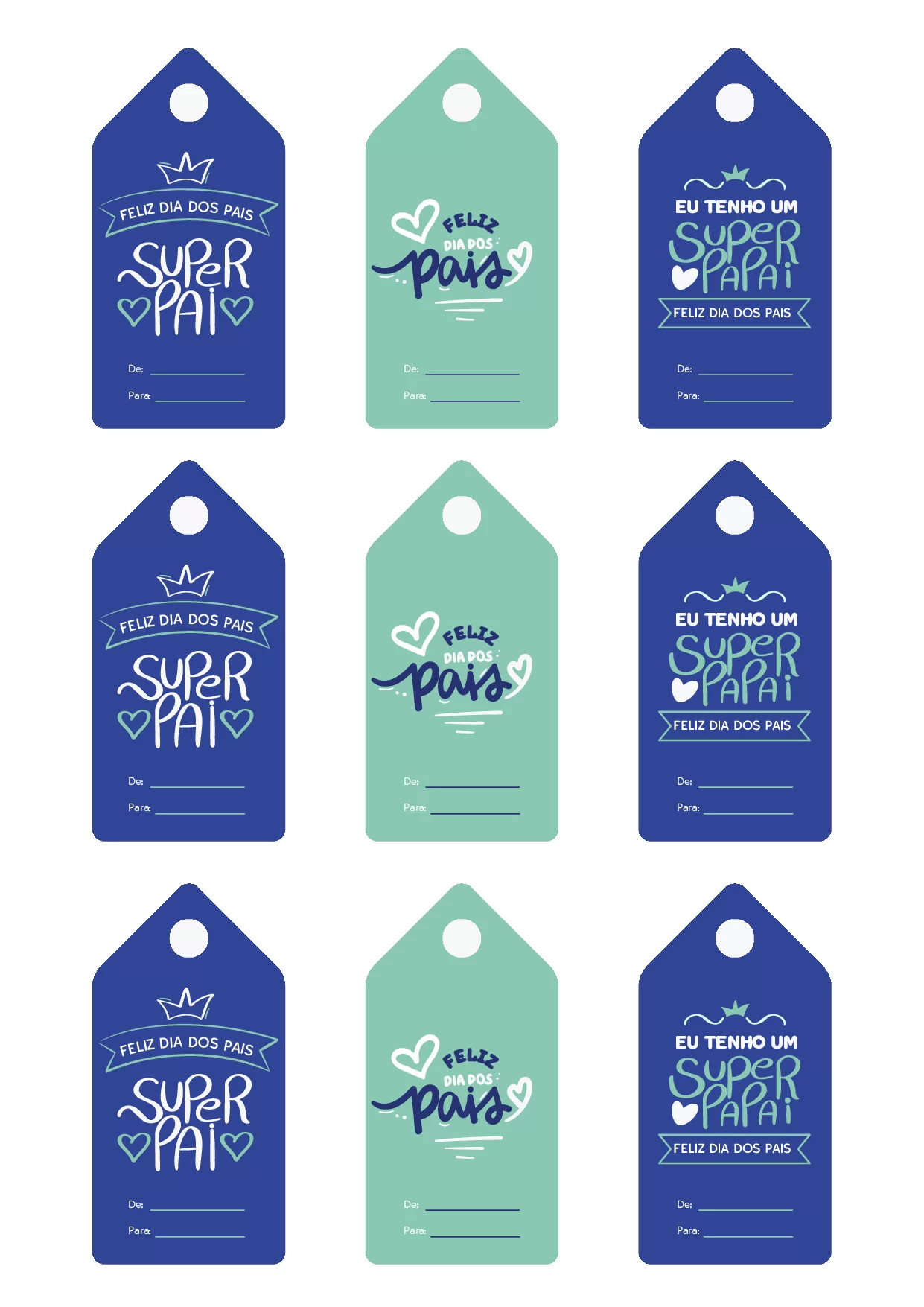 8 Tags Em PDF Para O Dia Dos Pais – Baixe Gratis 6