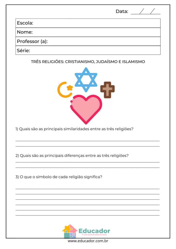Atividades de Ensino Religioso