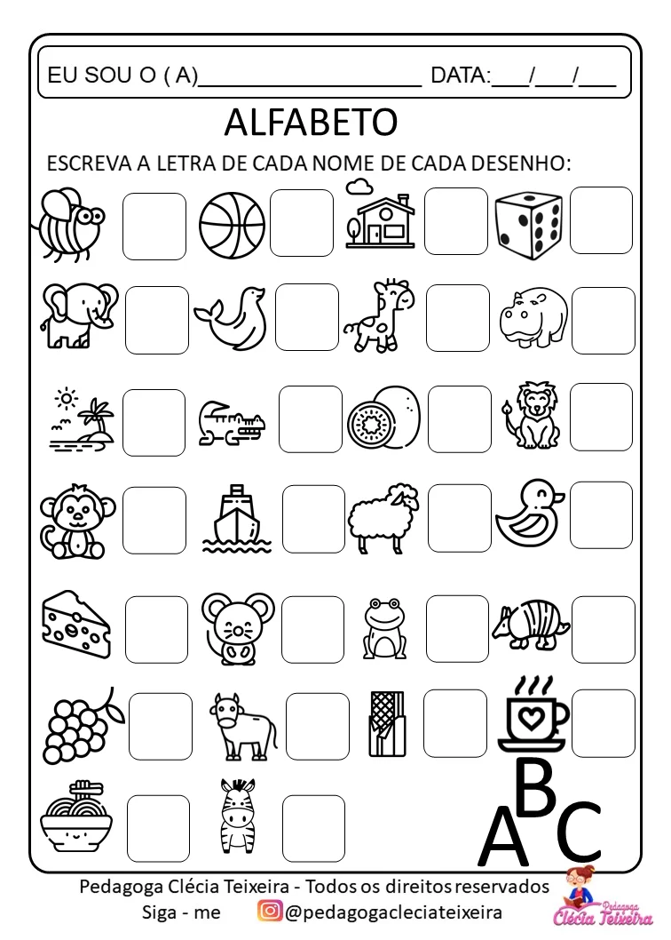 Alfabeto Ptreto E Branco