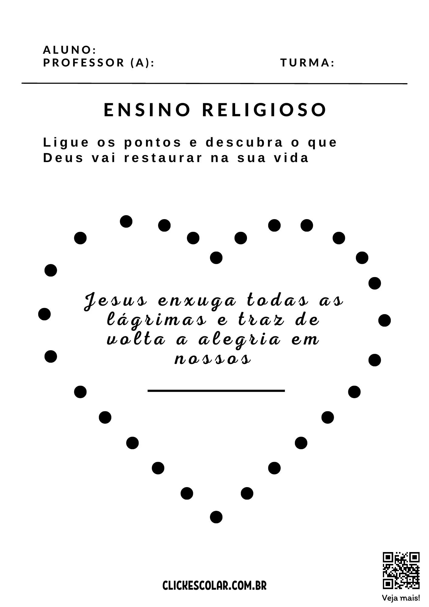 Atividade De Ensino Religioso Para 1° Ano