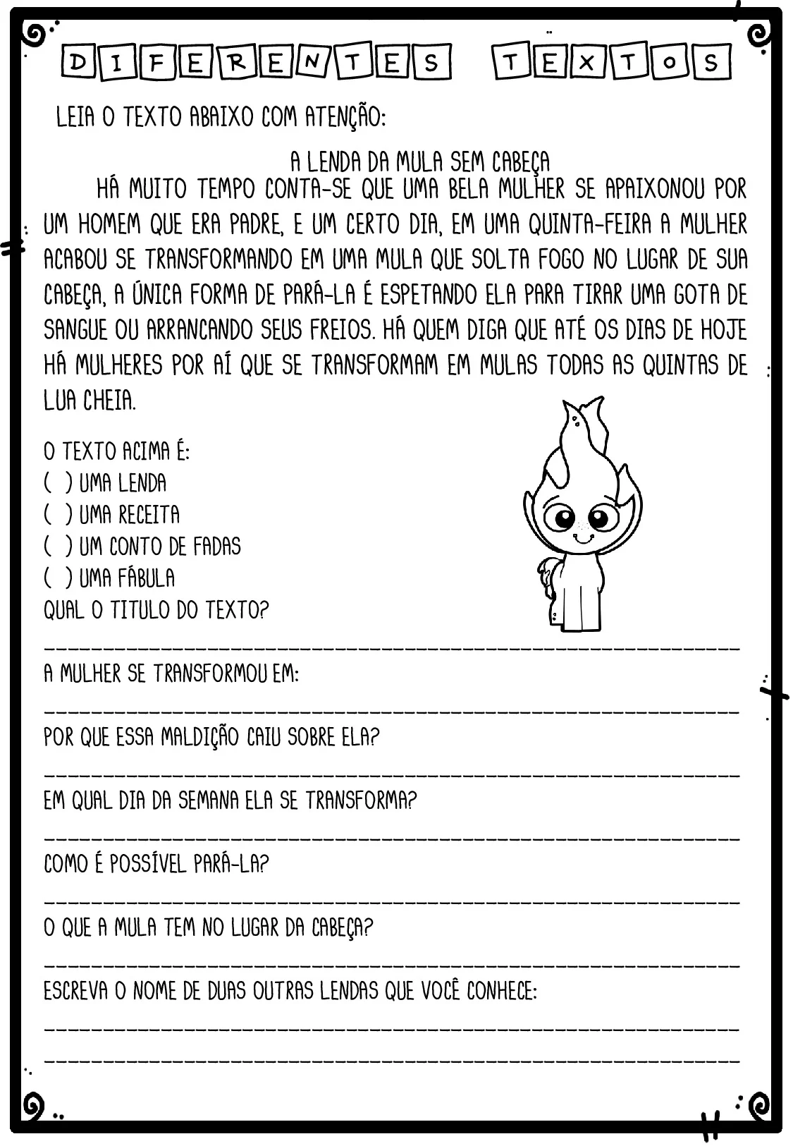 Leia o texto e responda as perguntas