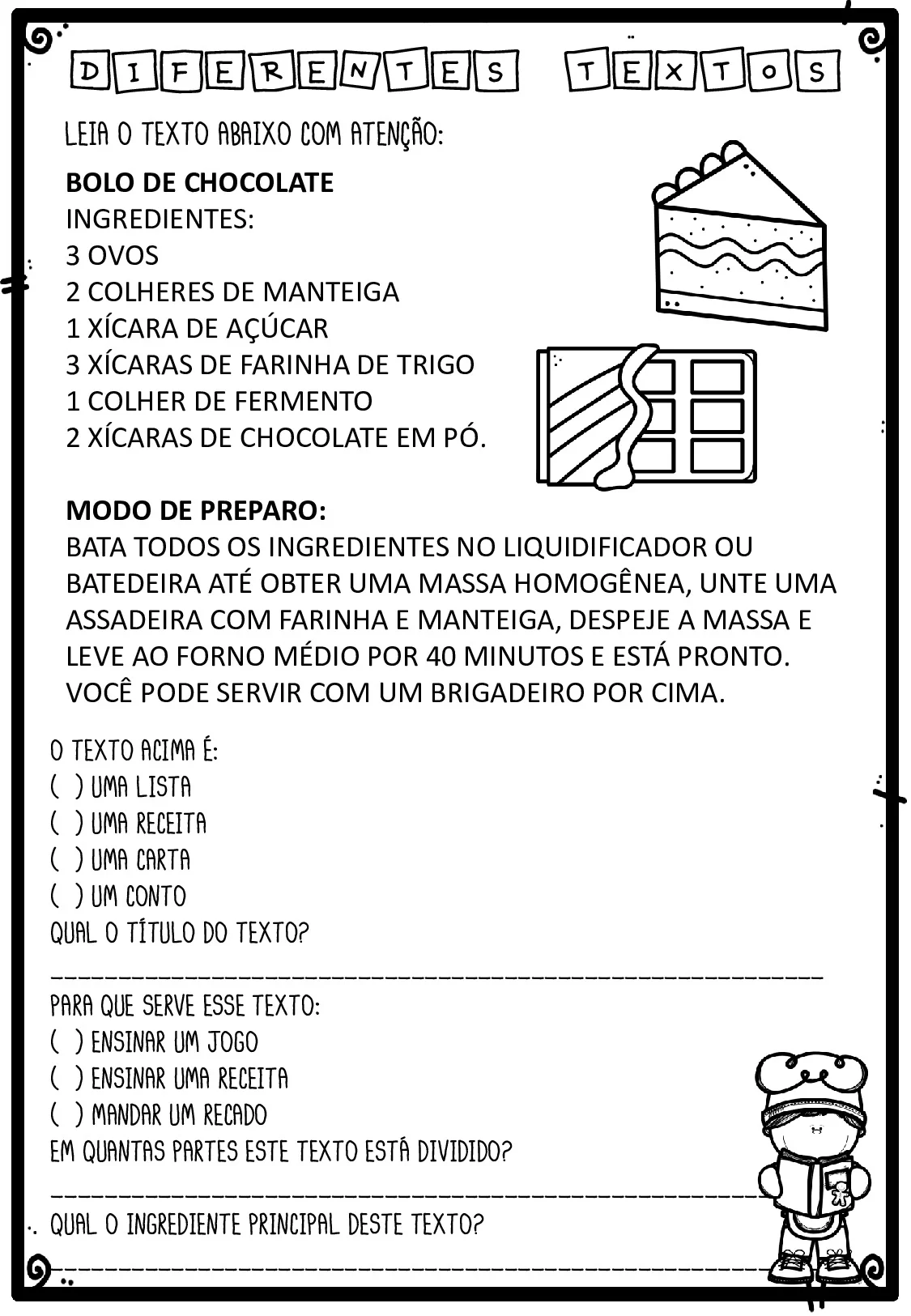 Atividade De Generos Textuais Para O 3o Ano Do Fundamental 20