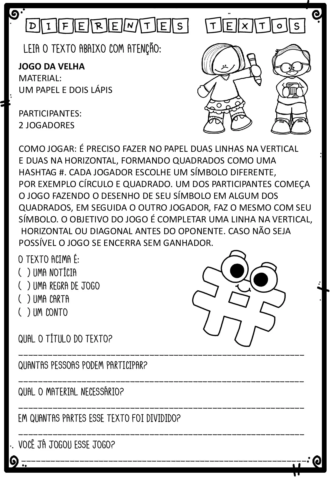 Atividade De Generos Textuais Para O 3o Ano Do Fundamental 22