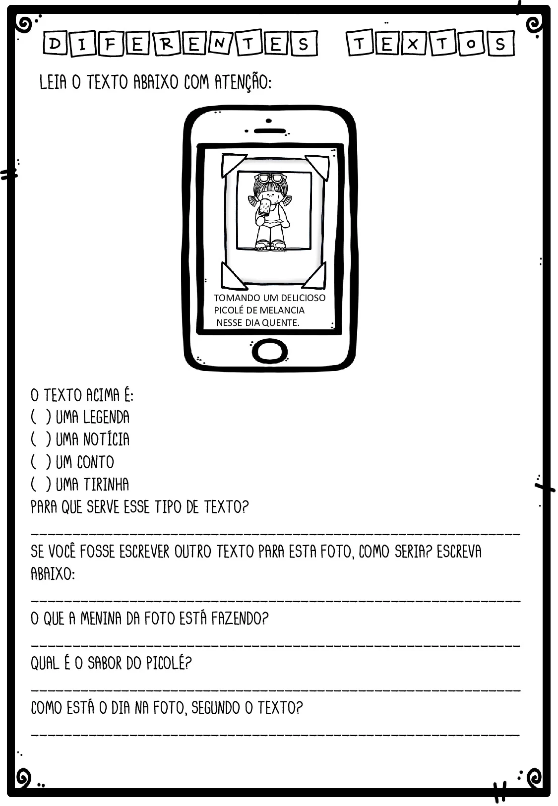 Atividade De Generos Textuais Para O 3o Ano Do Fundamental 38