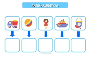 Atividade de Pareamento com Brinquedos para Crianças com TEA