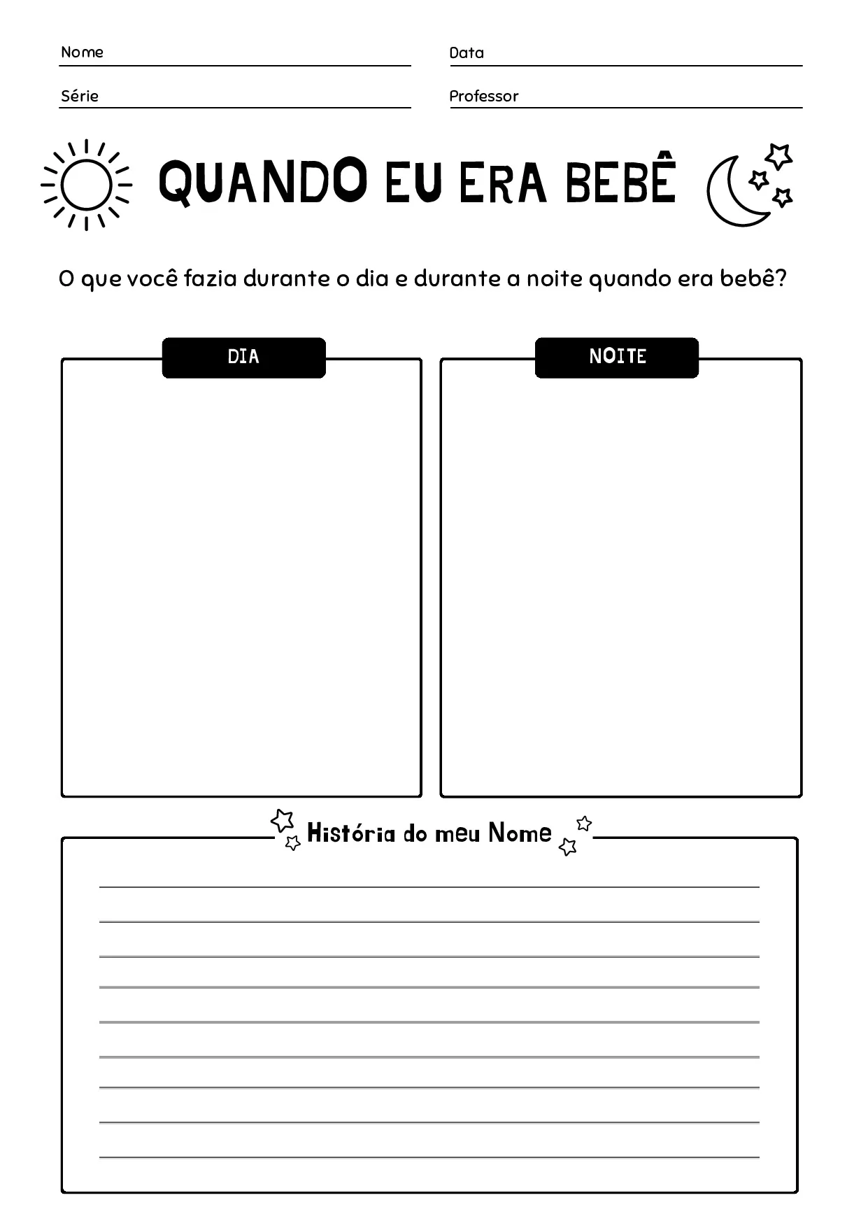 Atividade sobre a história do meu nome