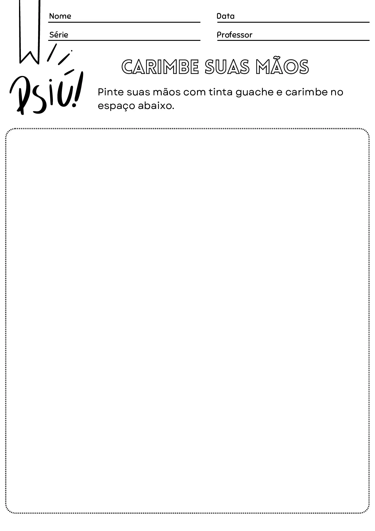 Atividade carimbe suas mãos