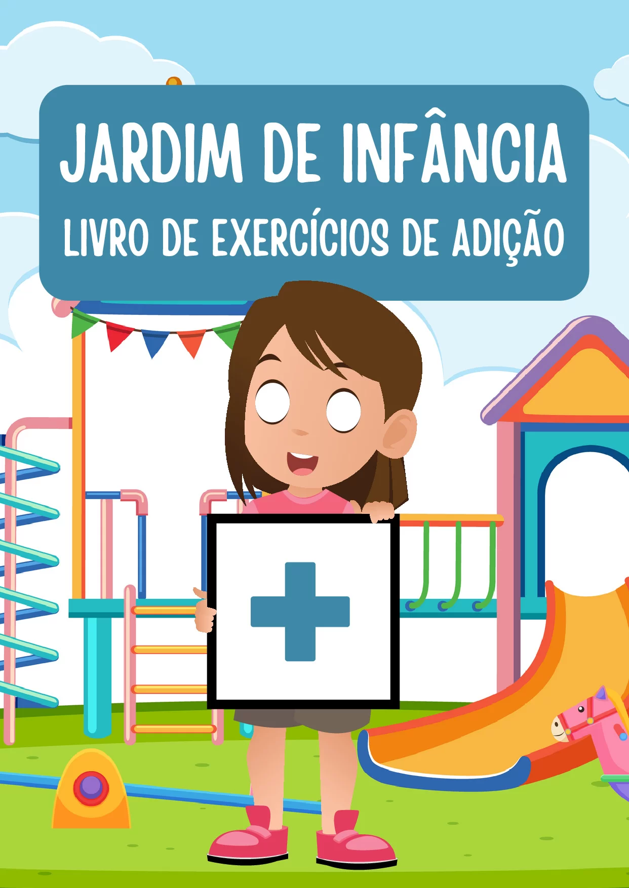 Jardim de infância, livro de exercícios de adição