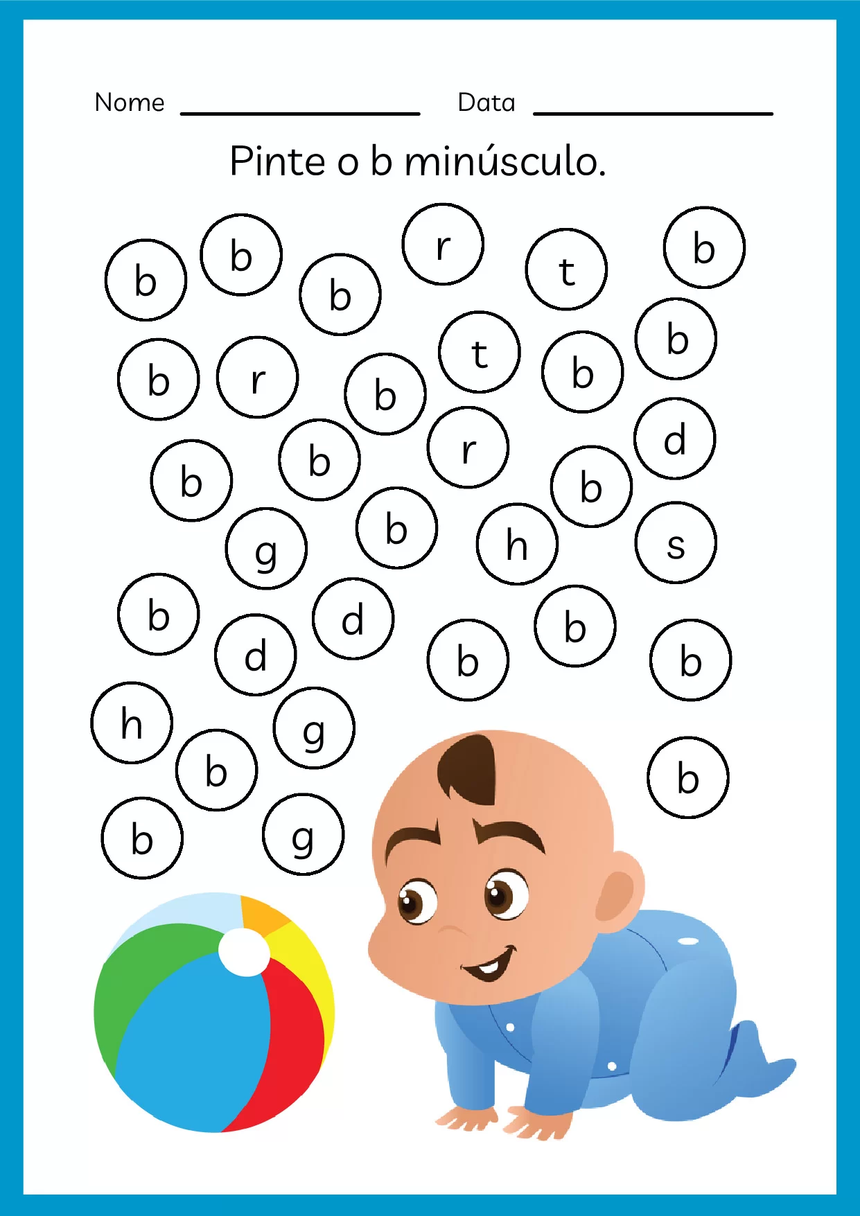 Pinte o B minúsculo