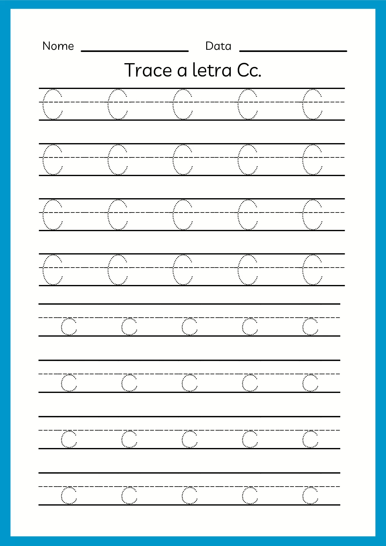Trace a letra c