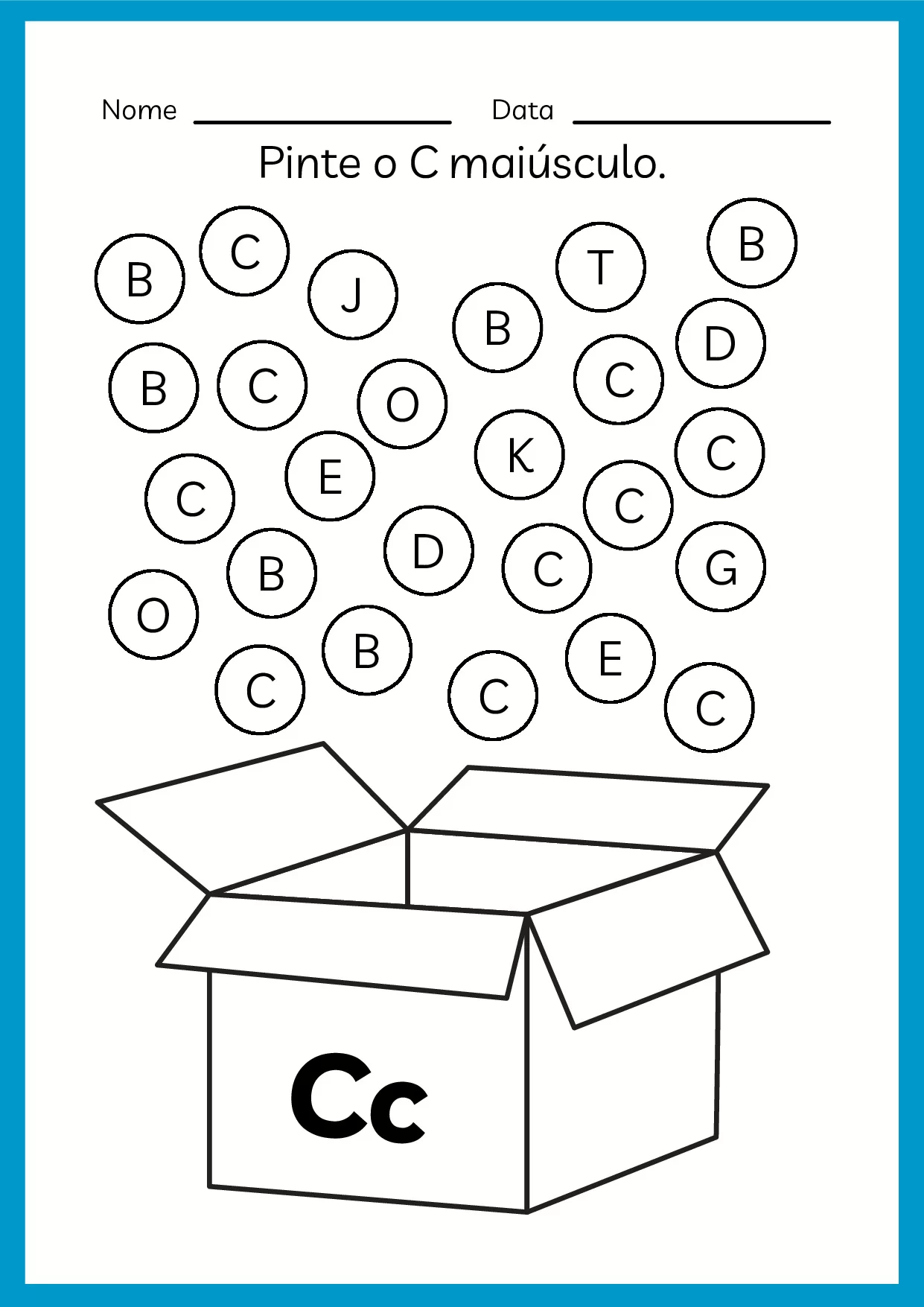 Pinte o c maiúsculo