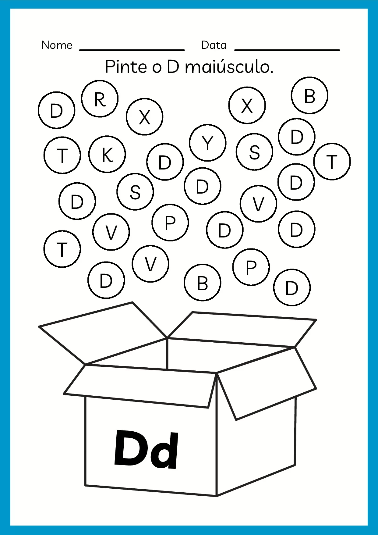 Pinte o D maiúsculo