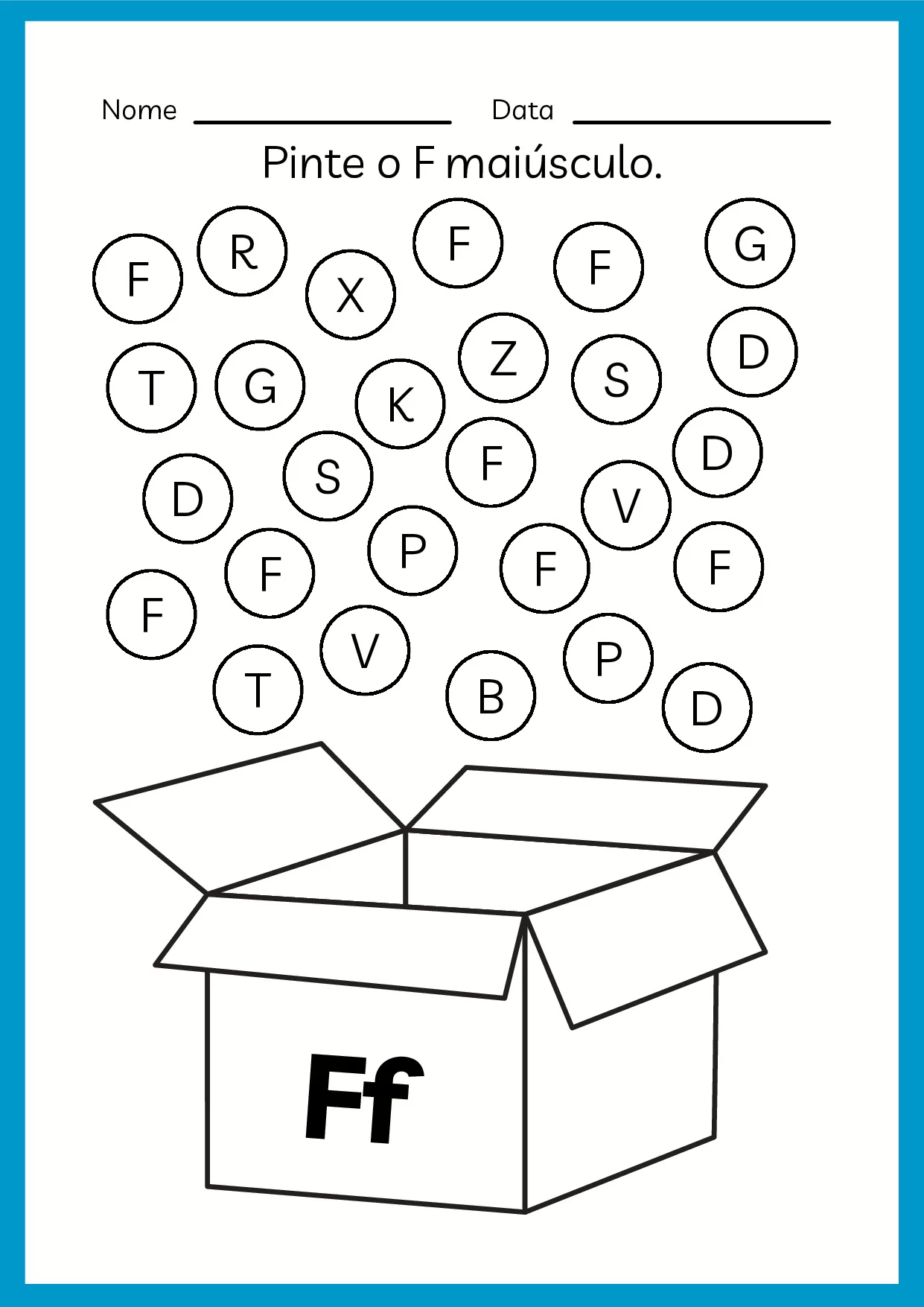 Pinte o F maiúsculo