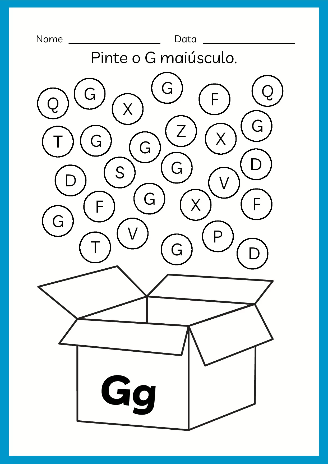 Pinte o G maiúsculo