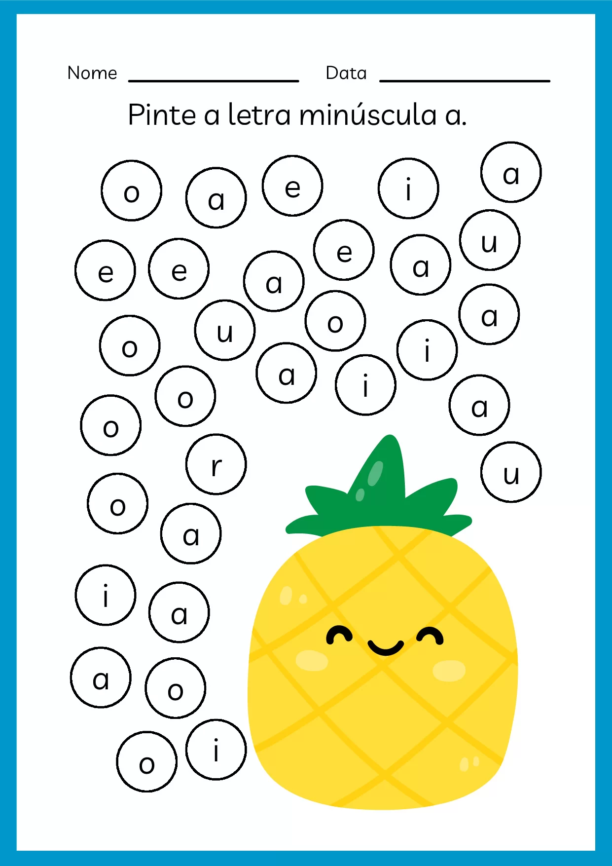 Pinte a letra minúscula a