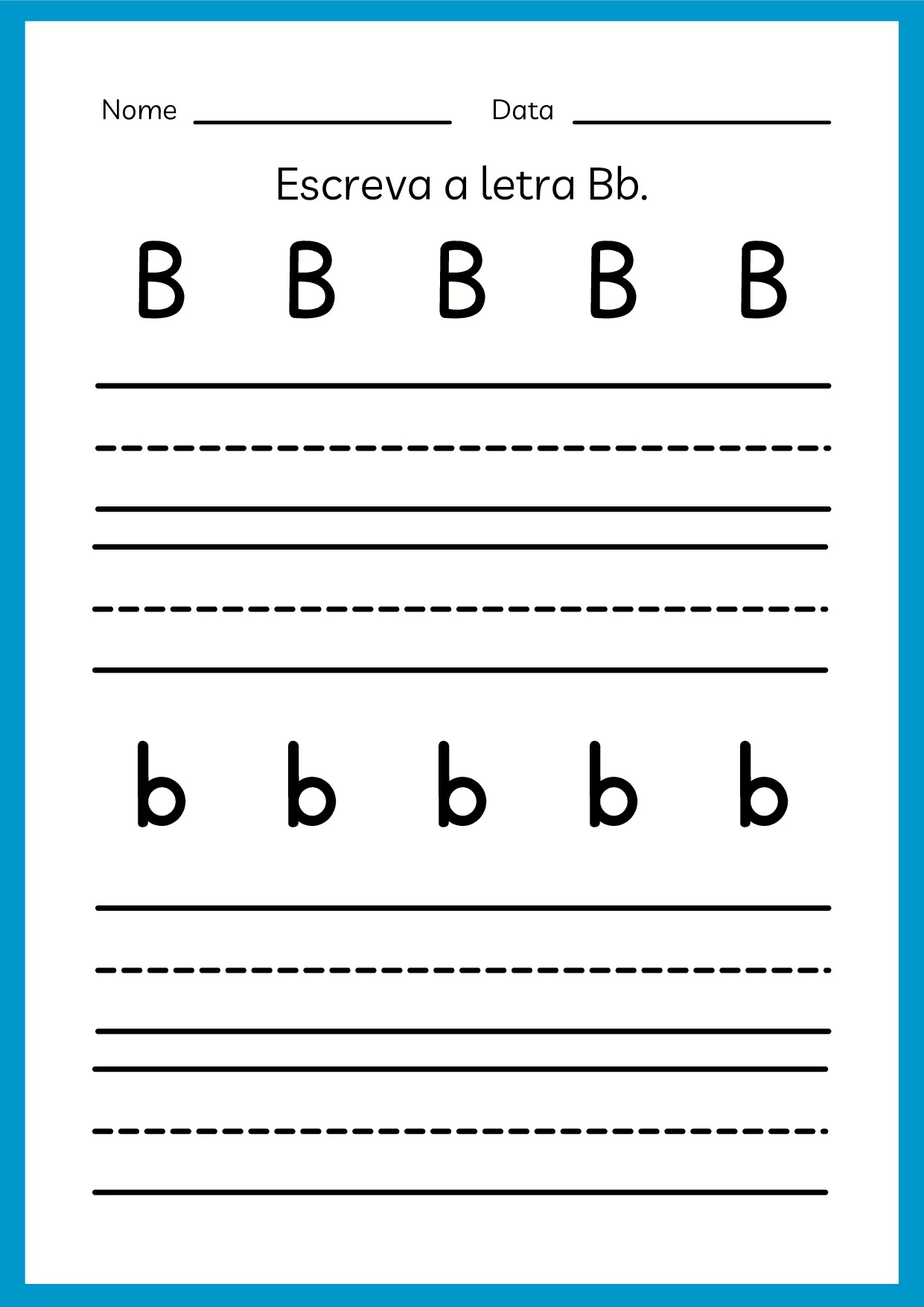 Pinte o B maiúsculo