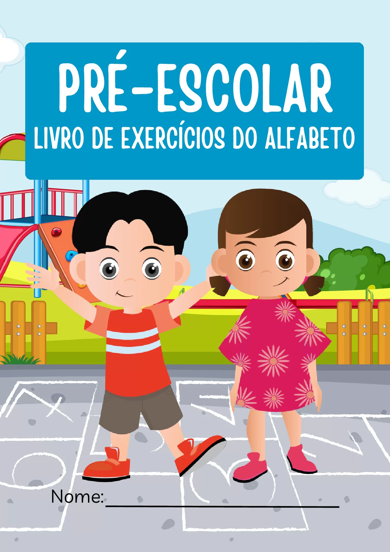 Pré escolar livro de exercícios do alfabeto