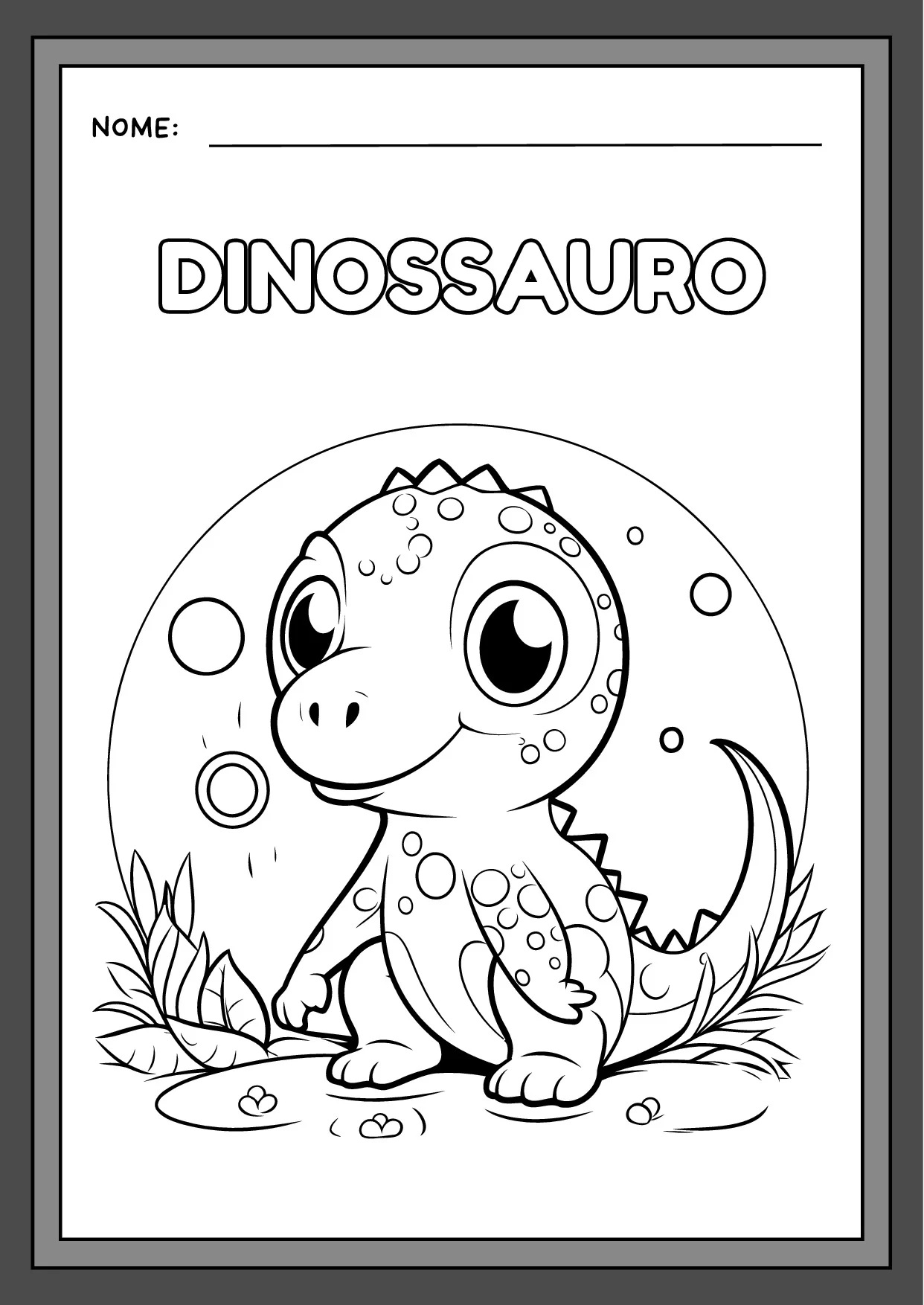 pintar bebe dinosauro