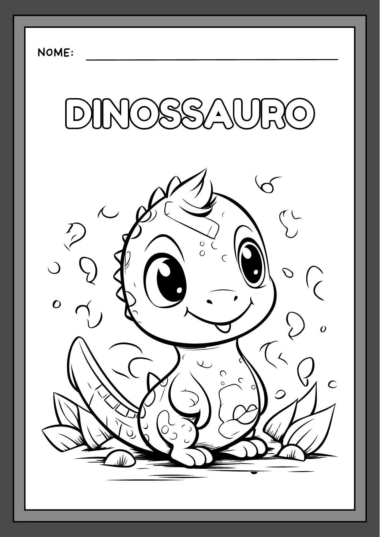 Pintar dinossauro travesso