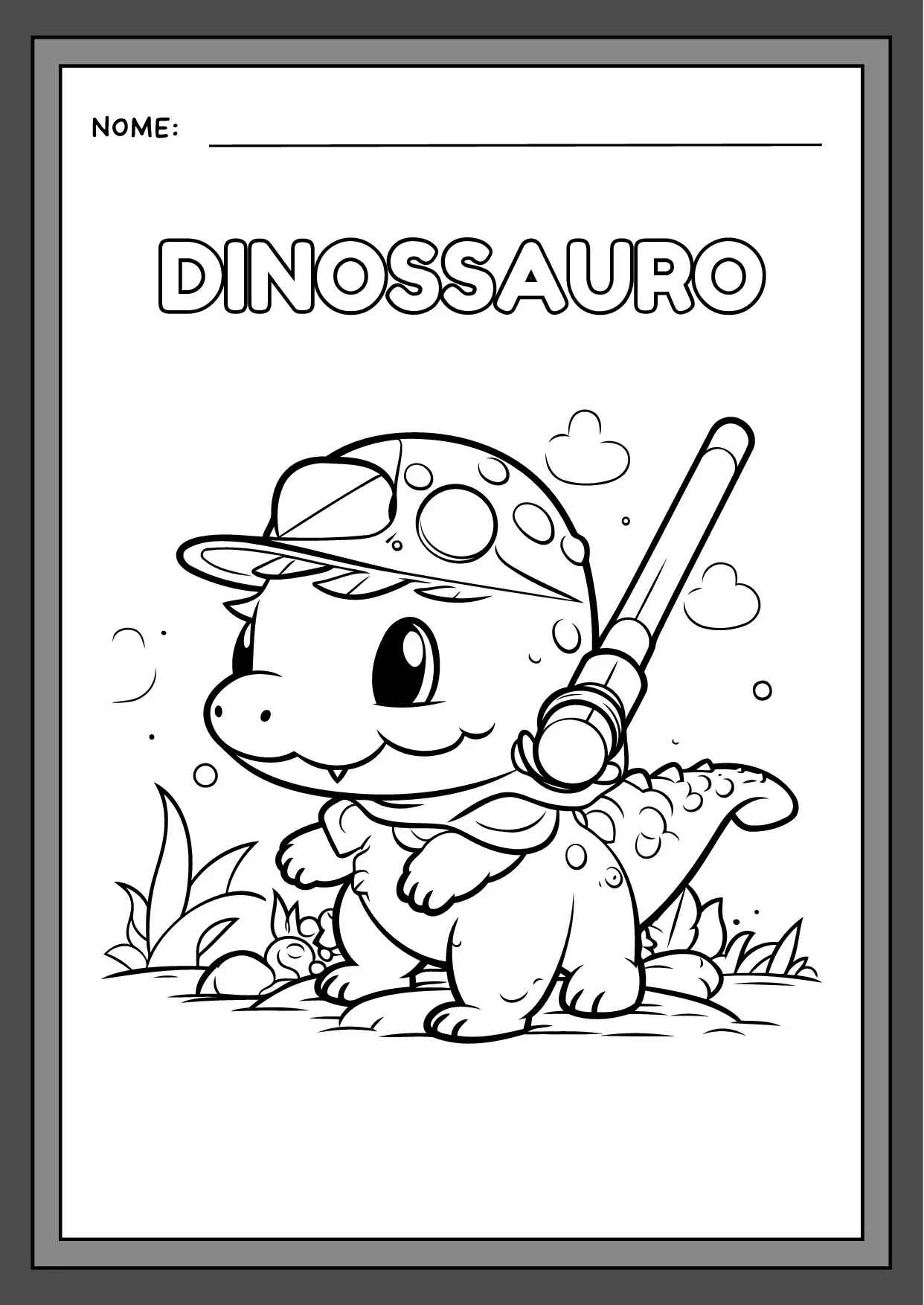 Atividades De Colorir Dinossauros Infantil 7