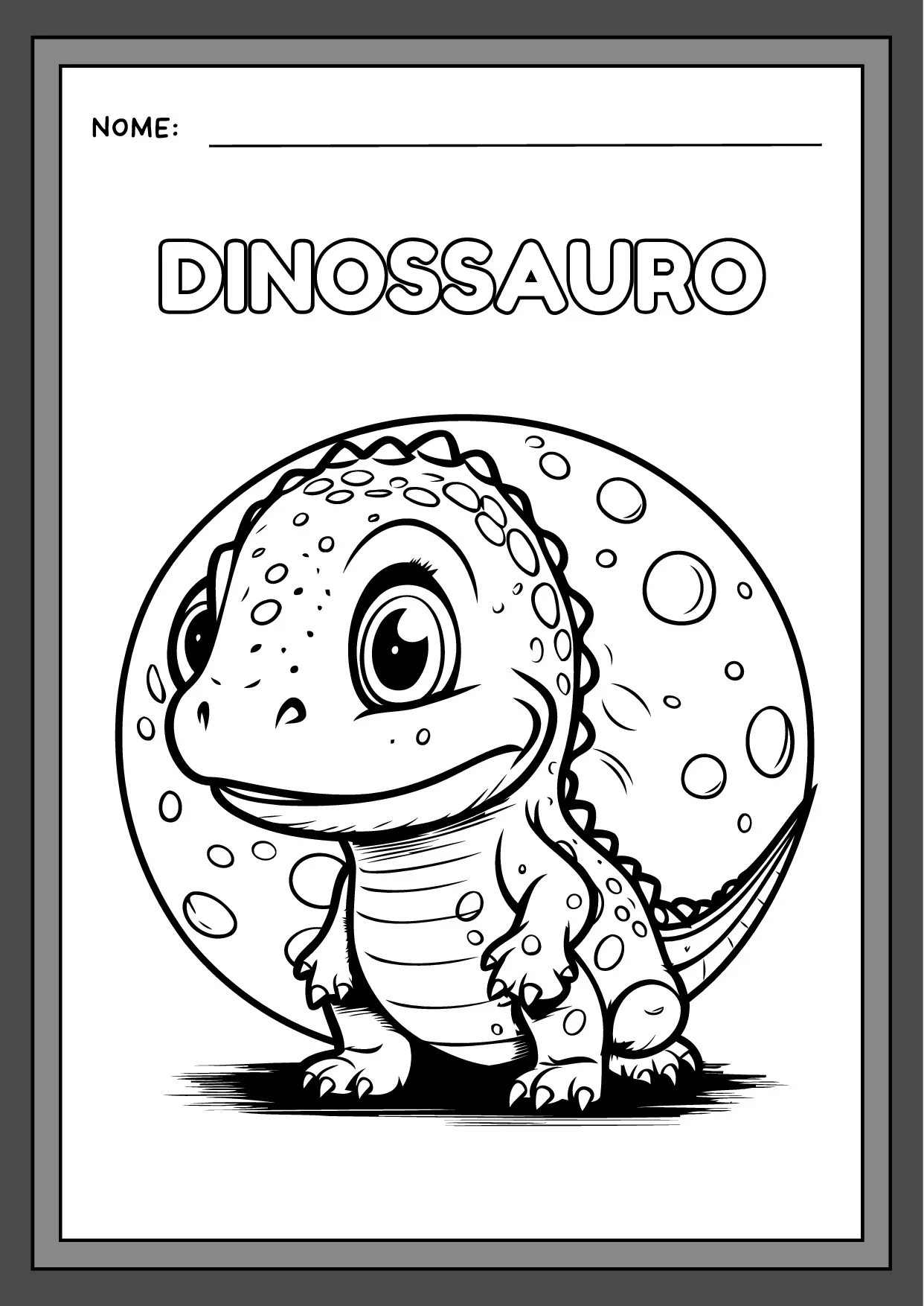 Atividades De Colorir Dinossauros Infantil 8