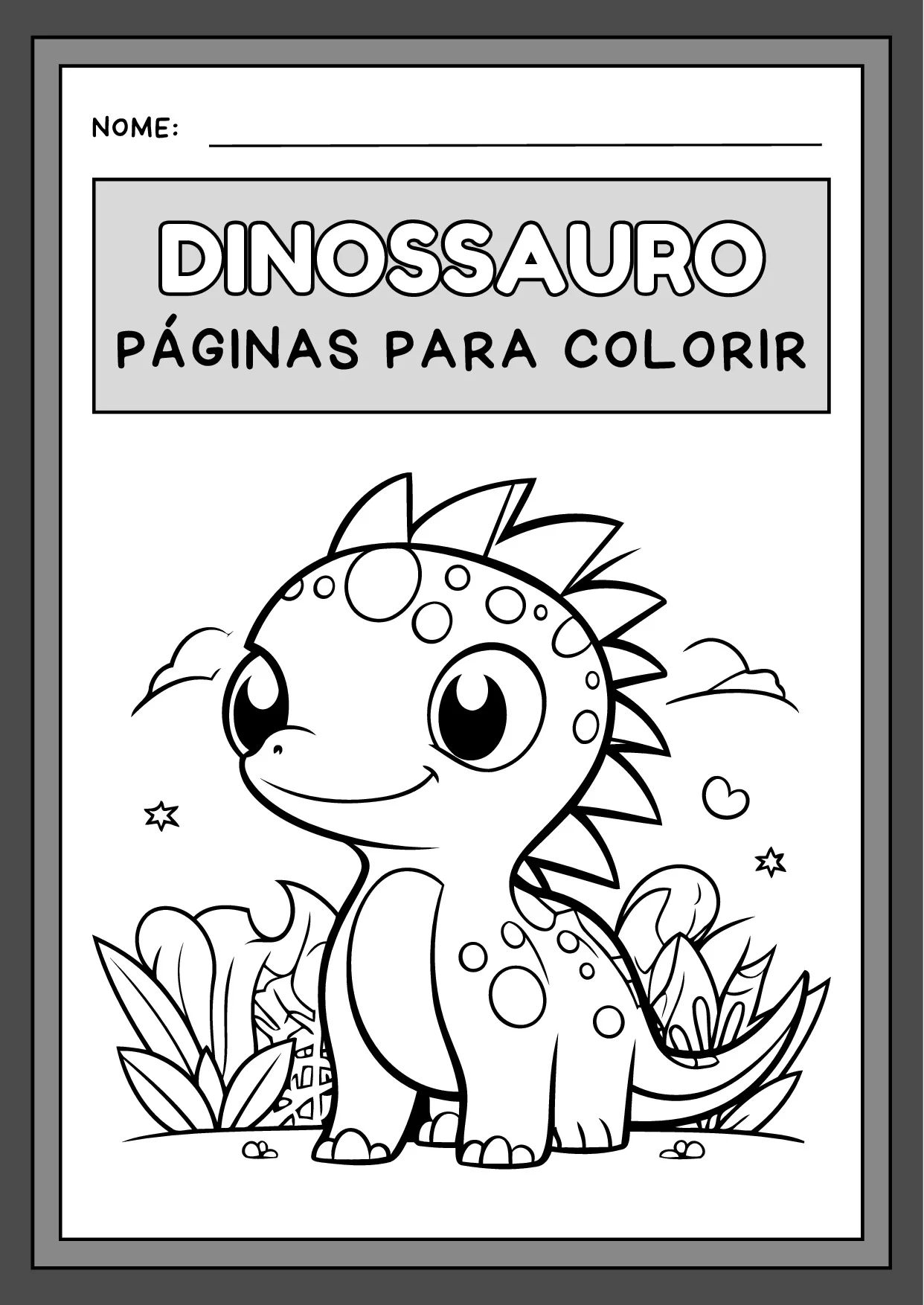 dinossario páginas para colorir
