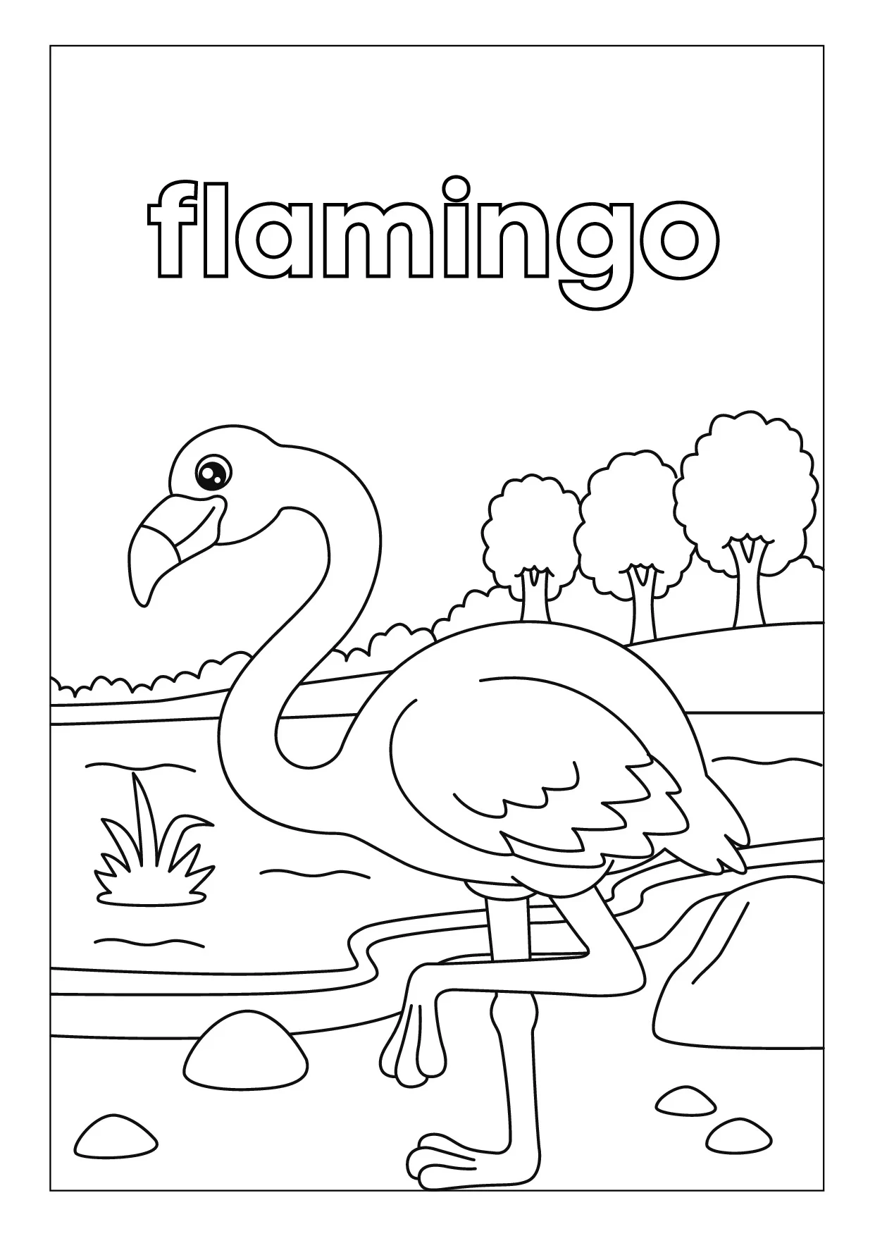 Colorir flamingo