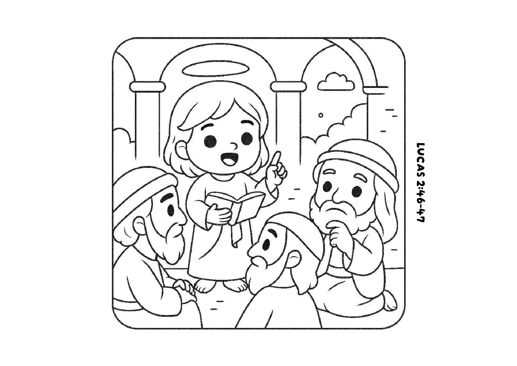 Colorir Jesus ensinando