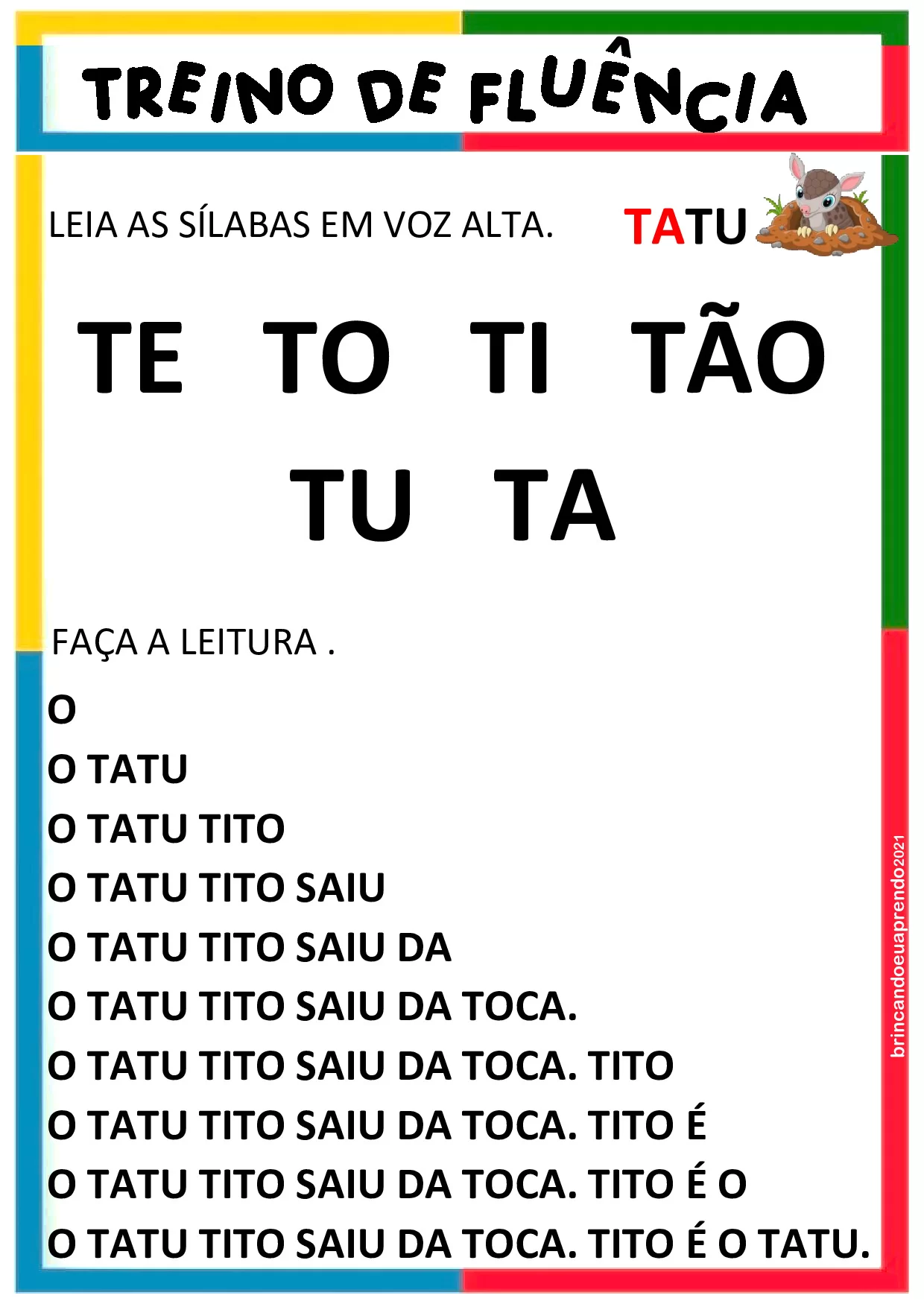 Atividades De Fluencia De Leitura – Caderno Fluencia Especial 15