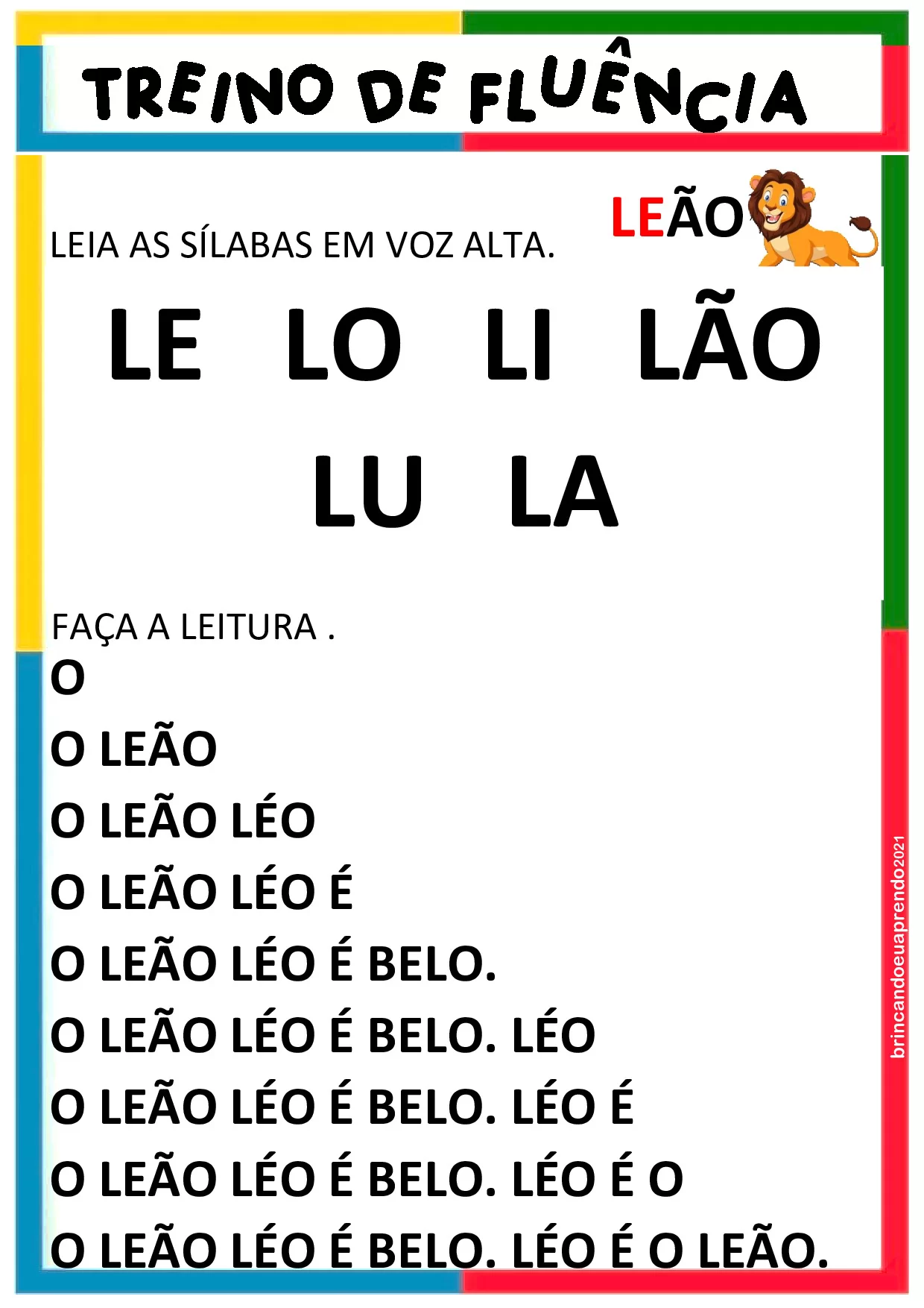 Atividades De Fluencia De Leitura – Caderno Fluencia Especial 9