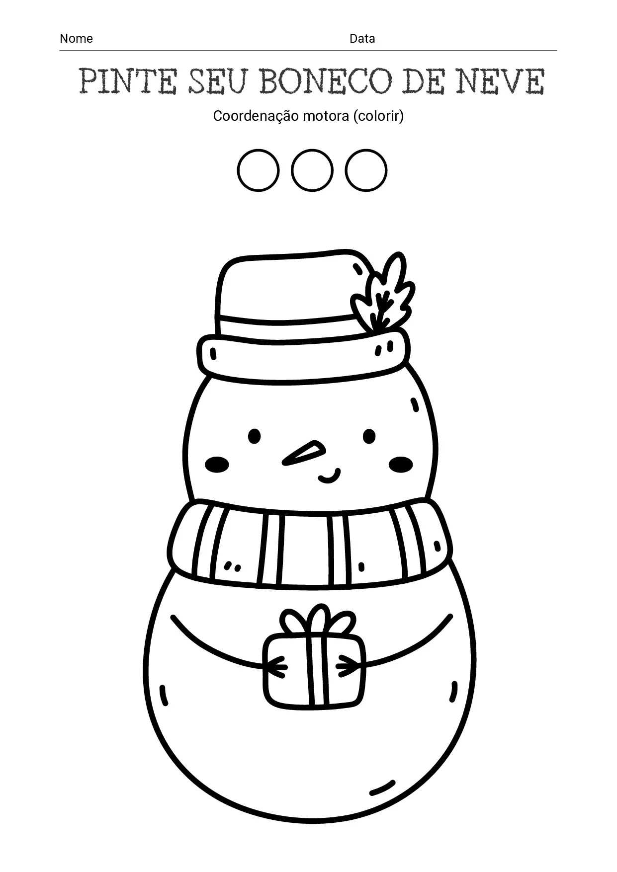 Pinte seu boneco de neve