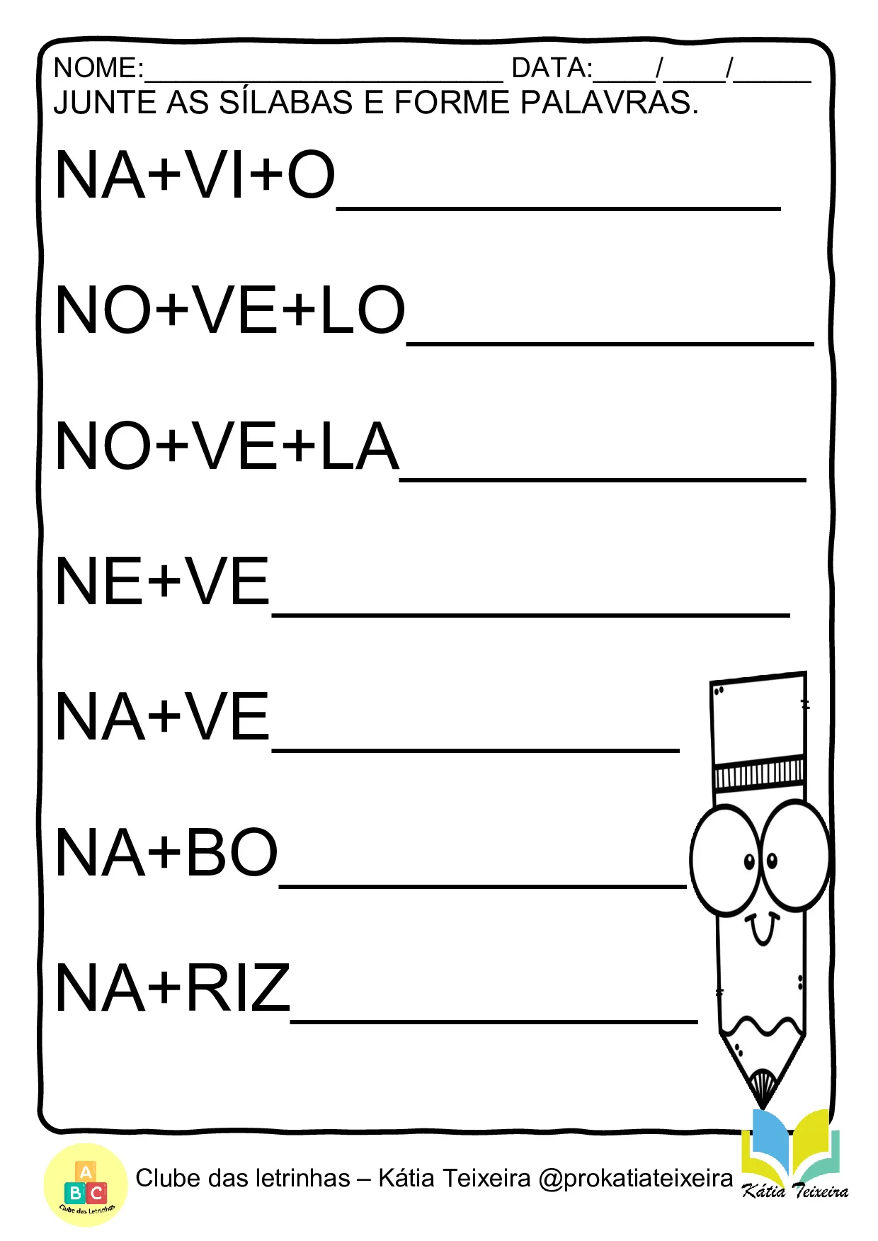 Atividades De Juntar As Silabas E Formar Palavras 13