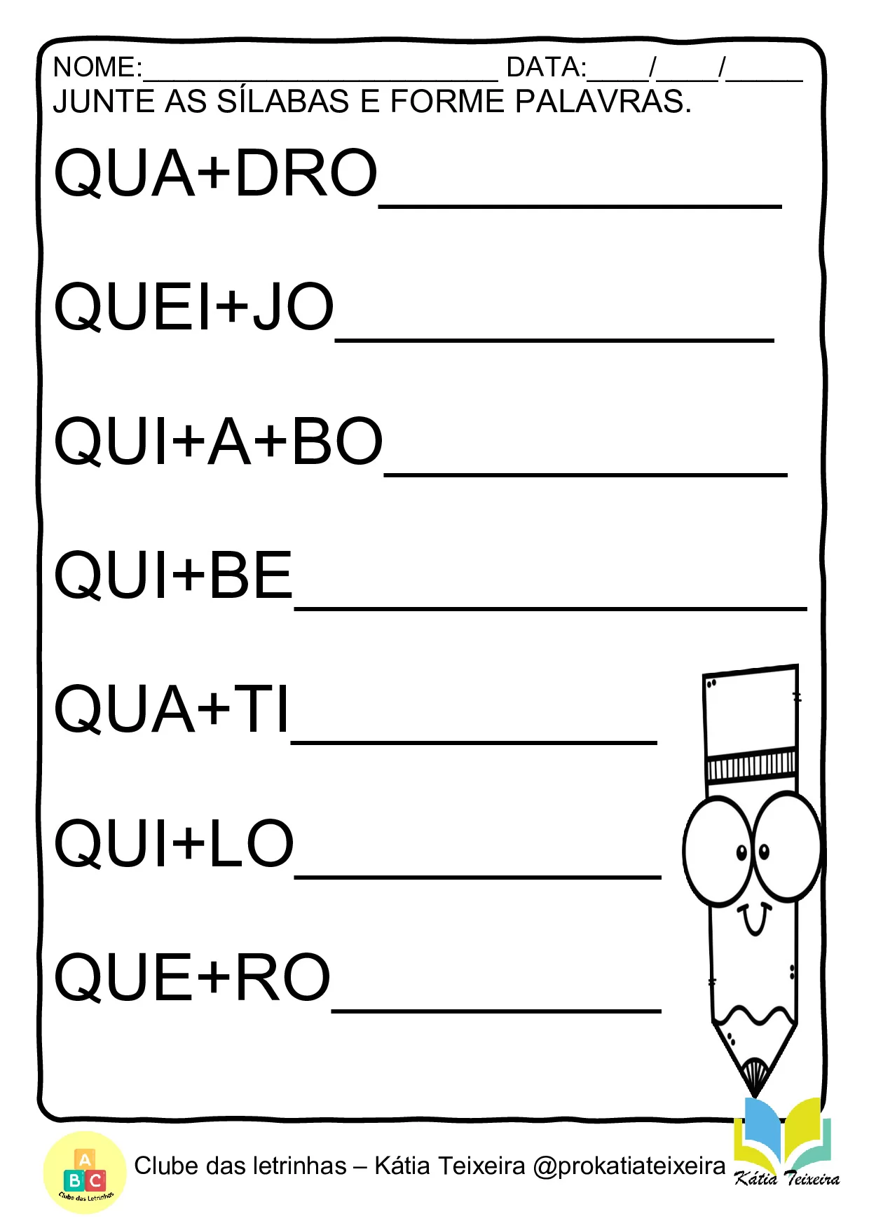 Atividades De Juntar As Silabas E Formar Palavras 16