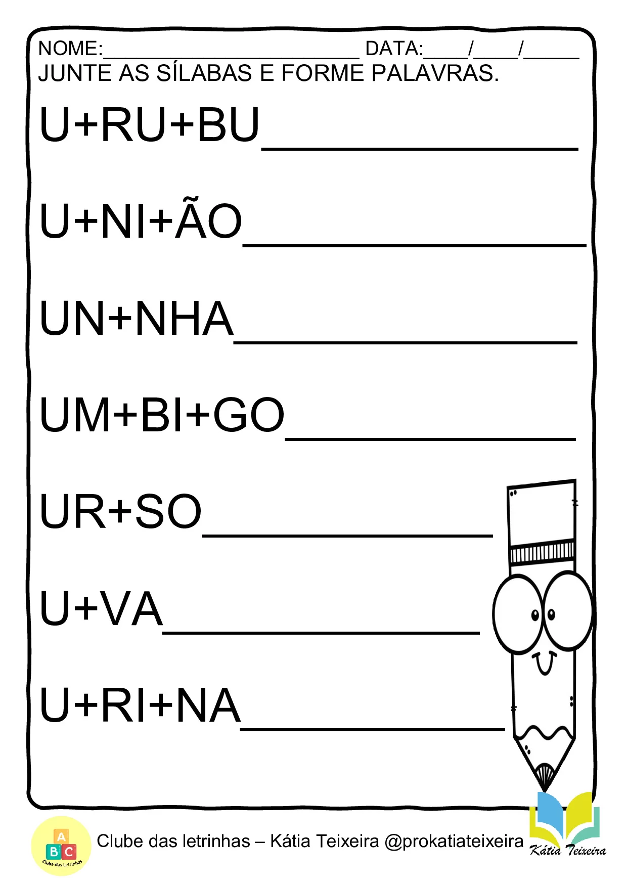 Atividades De Juntar As Silabas E Formar Palavras 20
