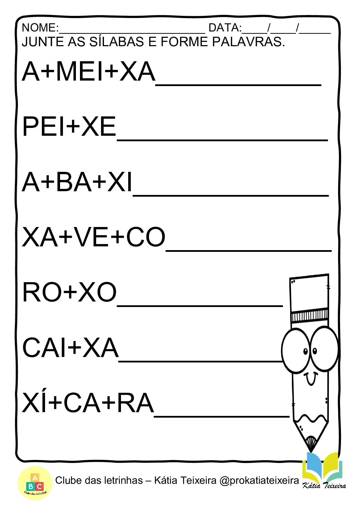 Atividades De Juntar As Silabas E Formar Palavras 22