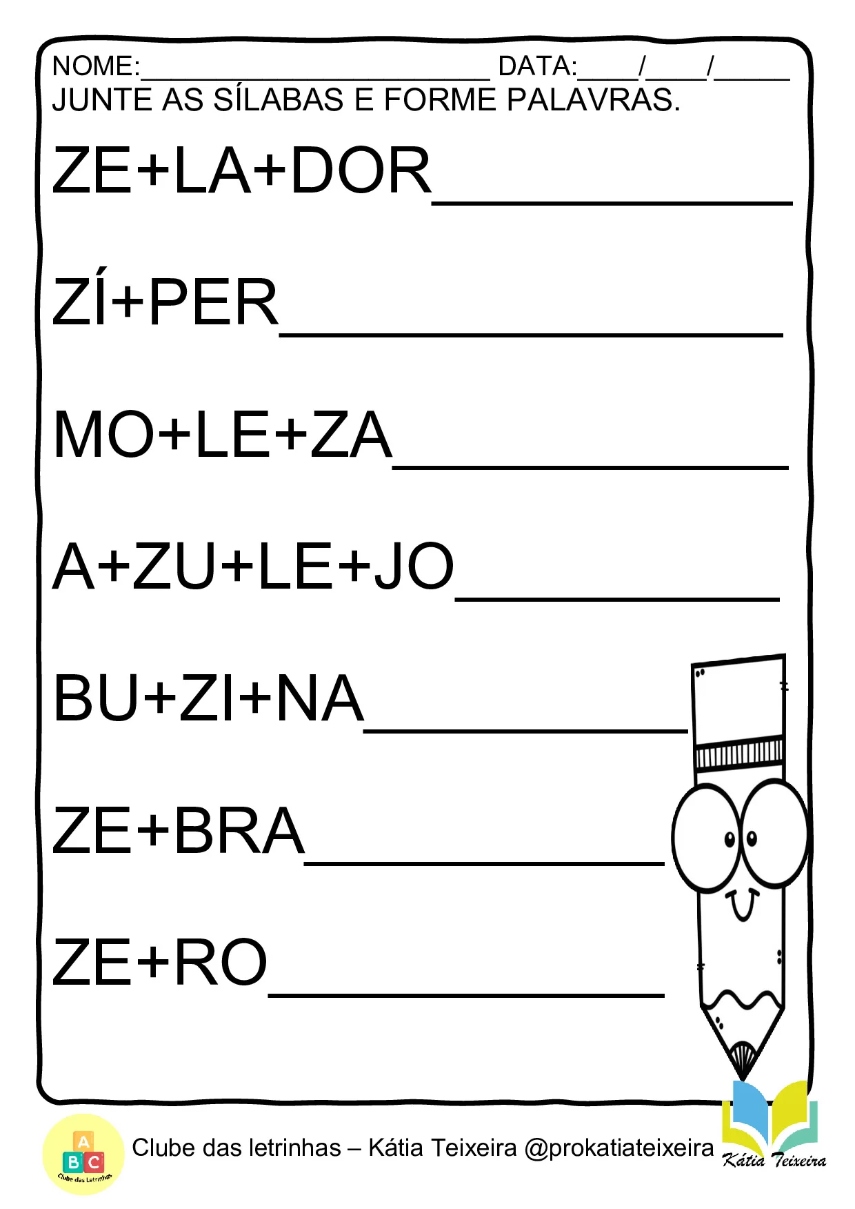 Atividades De Juntar As Silabas E Formar Palavras 23