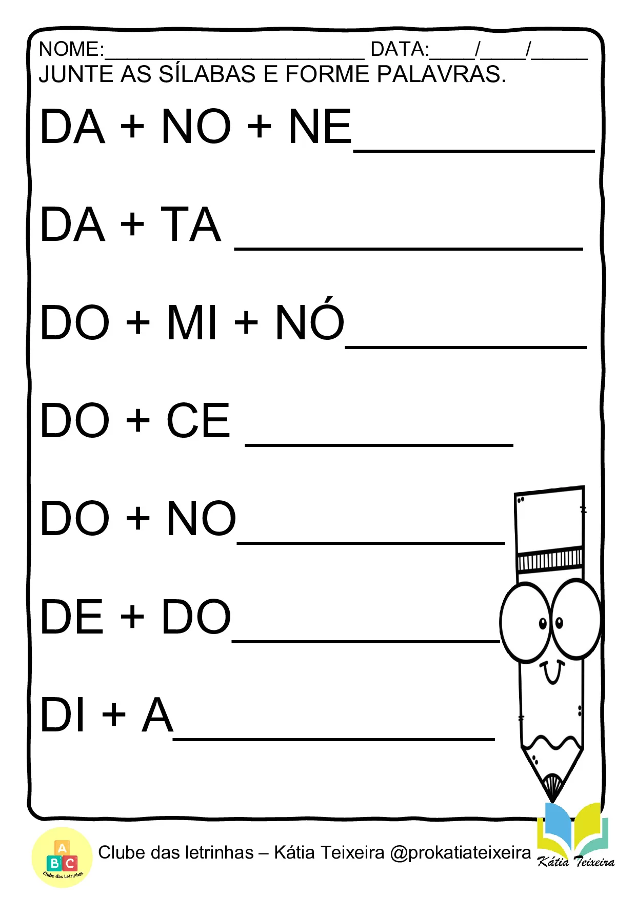 Junte as sílabas danone