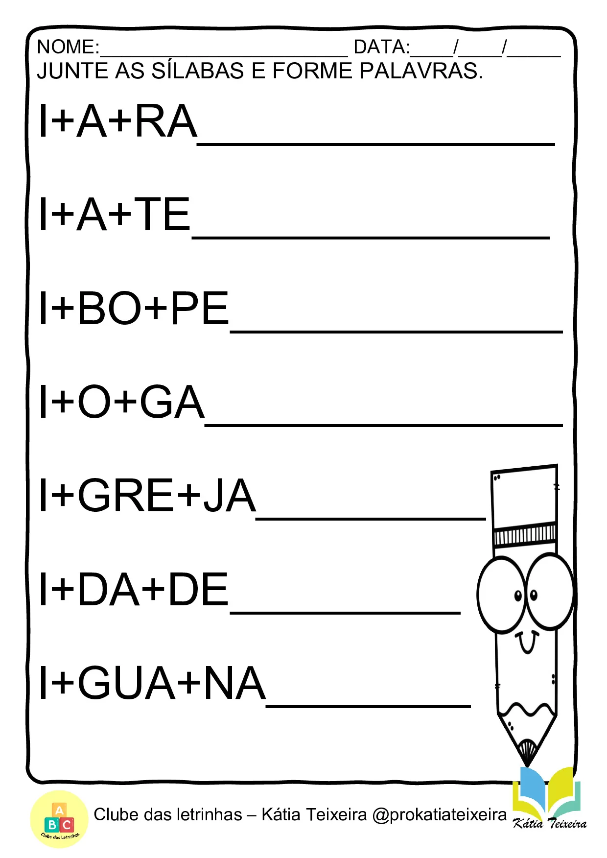 Atividades De Juntar As Silabas E Formar Palavras 9