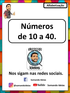 Atividades de Numerais de 10 a 40 para 1º ano do Fundamental