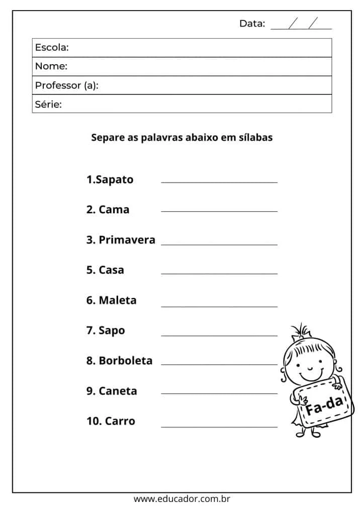 Atividades de Português - 2° Ano do Ensino Fundamental