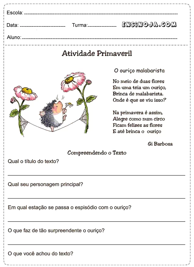 Atividades De Portugues 2%C2%B0 Ano Ensino Fundamental