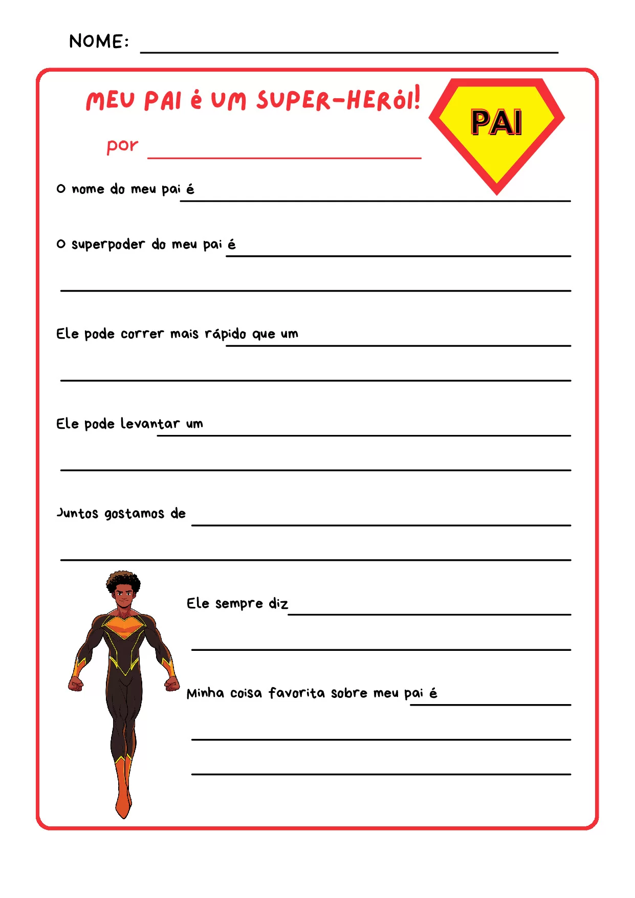 Atividades Para O Dia Dos Pais Cartoes Desenho E Bingo 14