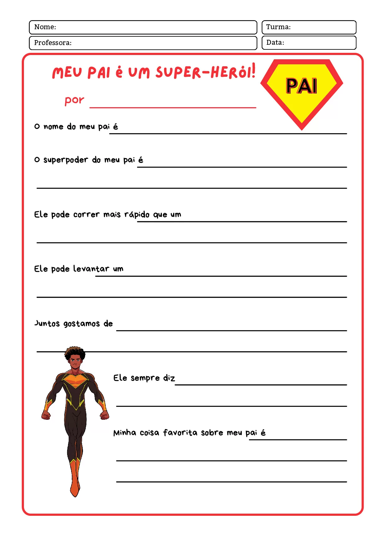 Atividades Para O Dia Dos Pais Cartoes Desenho E Bingo 15