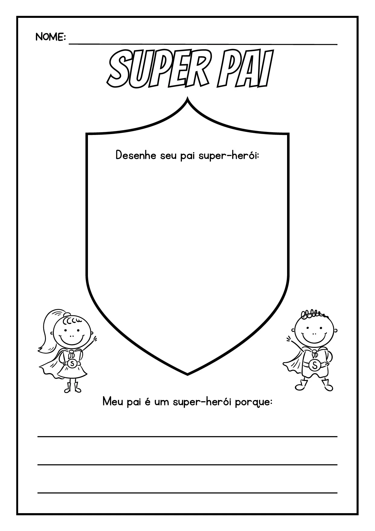 Atividades Para O Dia Dos Pais Cartoes Desenho E Bingo 21