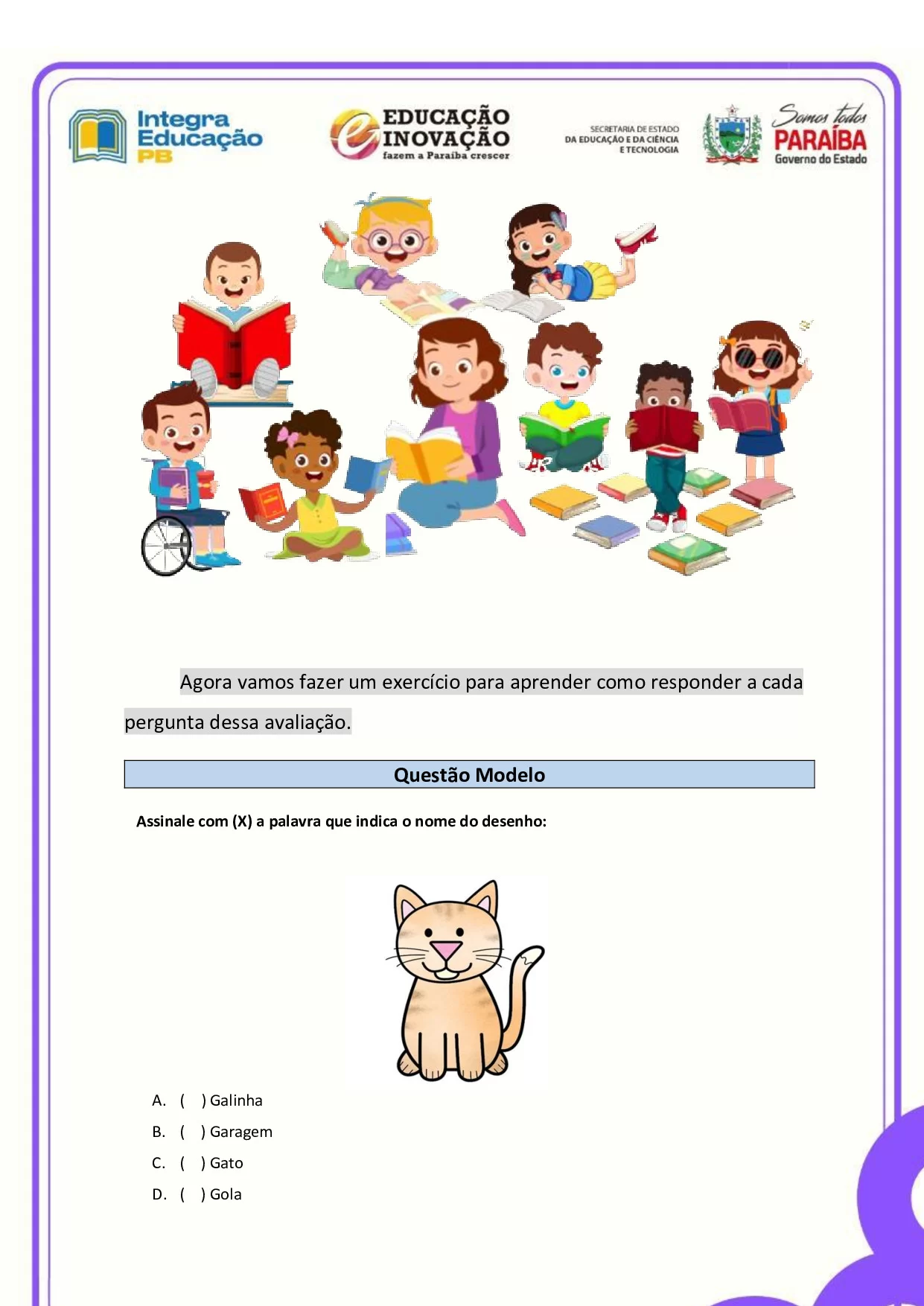 Avaliação Diagnóstica – ilustração 2