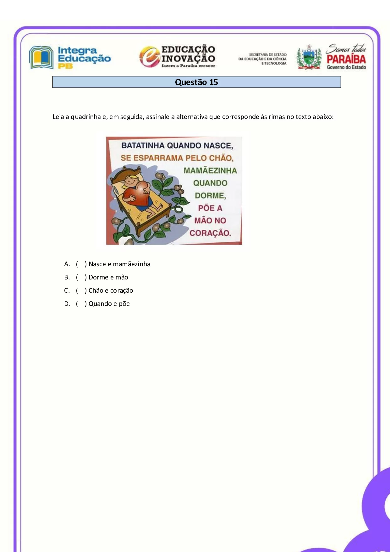 Avaliacao Diagnostica Inicial De Portugues Para O 3o Ano 11