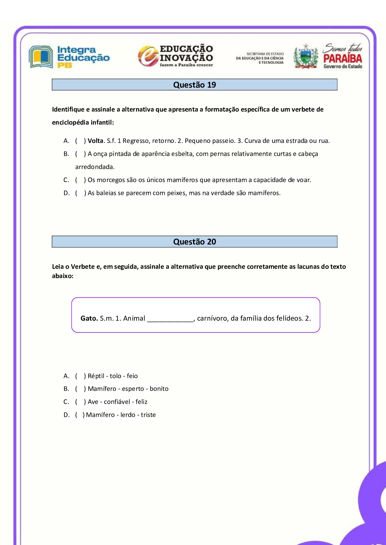Avaliacao Diagnostica Inicial De Portugues Para O 3o Ano 14